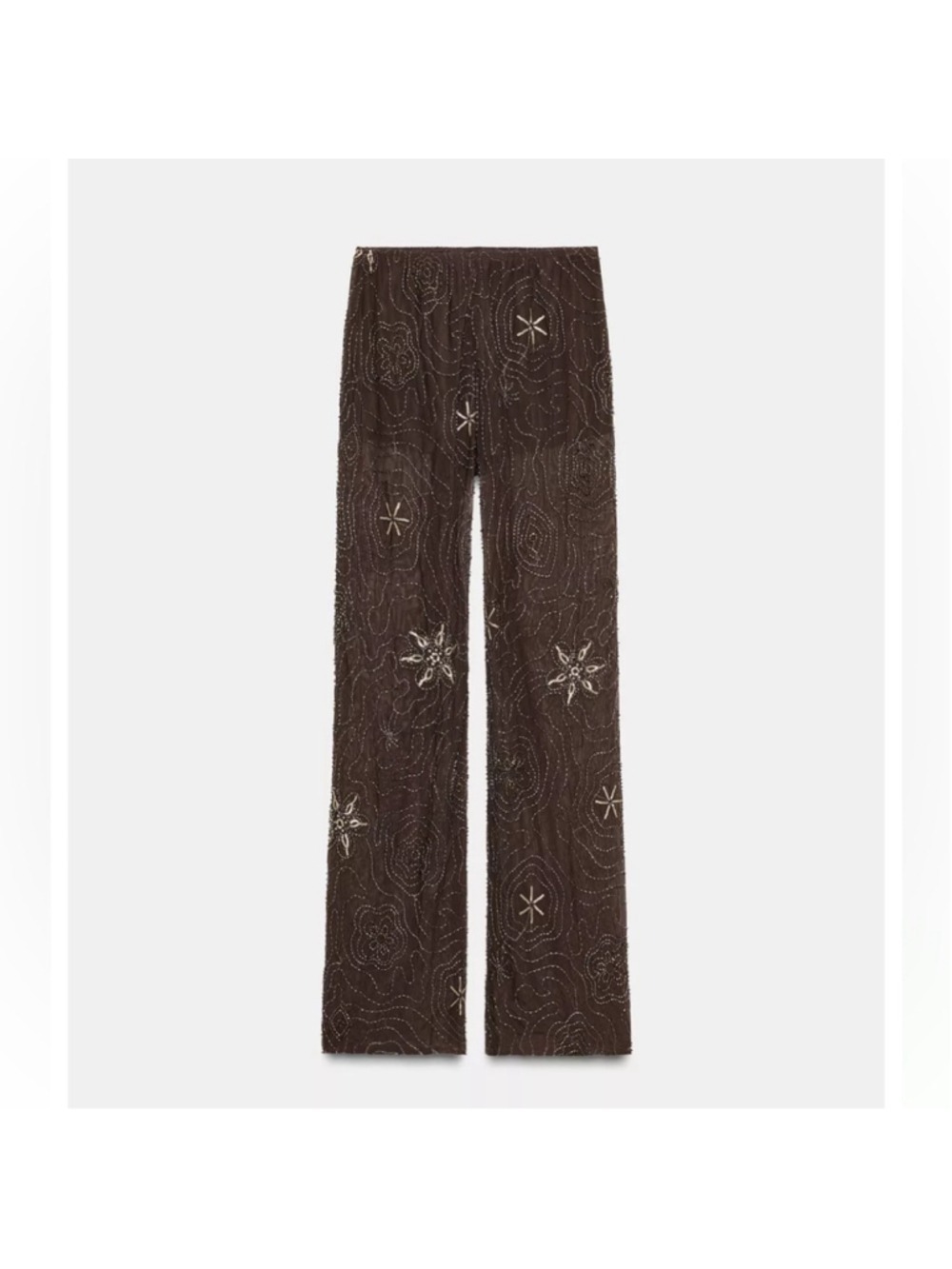 ZARA BEADED SEQUIN PANTS Size S NWT VIRAL SOLD OUT!
